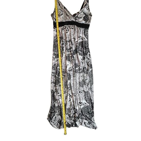 Soma Sleeveless V-Neck Maxi Empire Dress Heirloom Paisley Black Size Small - Picture 11 of 11